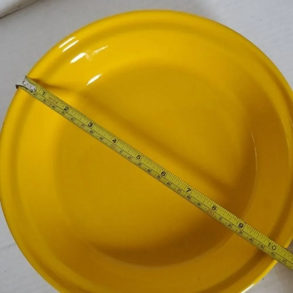 Fiestaware FIESTA Pie Plate Deep Dish Baking Bake Bakeware Baker Yellow CERAMIC